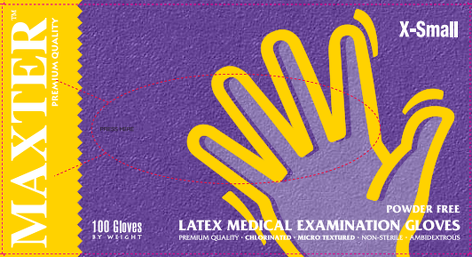MAXTER bezpudrowe lateksowe rękawice diagnostyczne